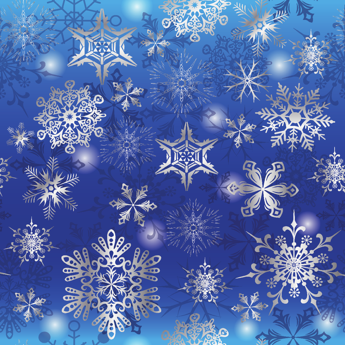 Craft HTV Snow Crystal Blue Snowflakes - Christmas Pattern