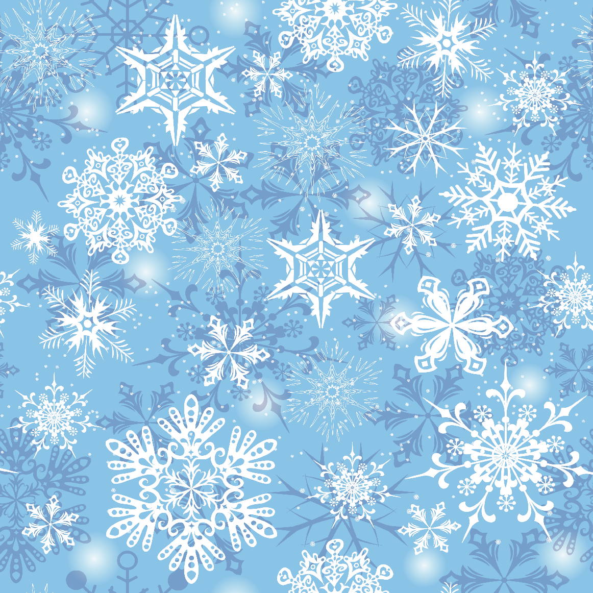 Blizzard Blue Snowflakes Adhesive Vinyl   - Christmas Pattern 2