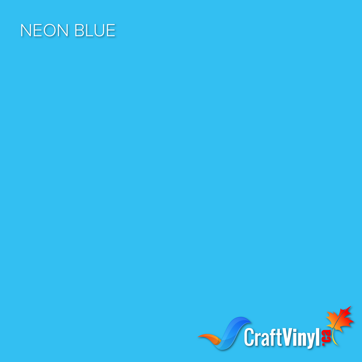 Craft Neon Blue Puff HTV Vinyl 12" x 10"