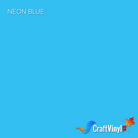 Craft Neon Blue Puff HTV Vinyl 12" x 10"