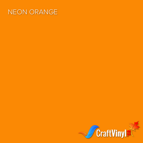 Craft Neon Orange Puff HTV Vinyl 12" x 10"