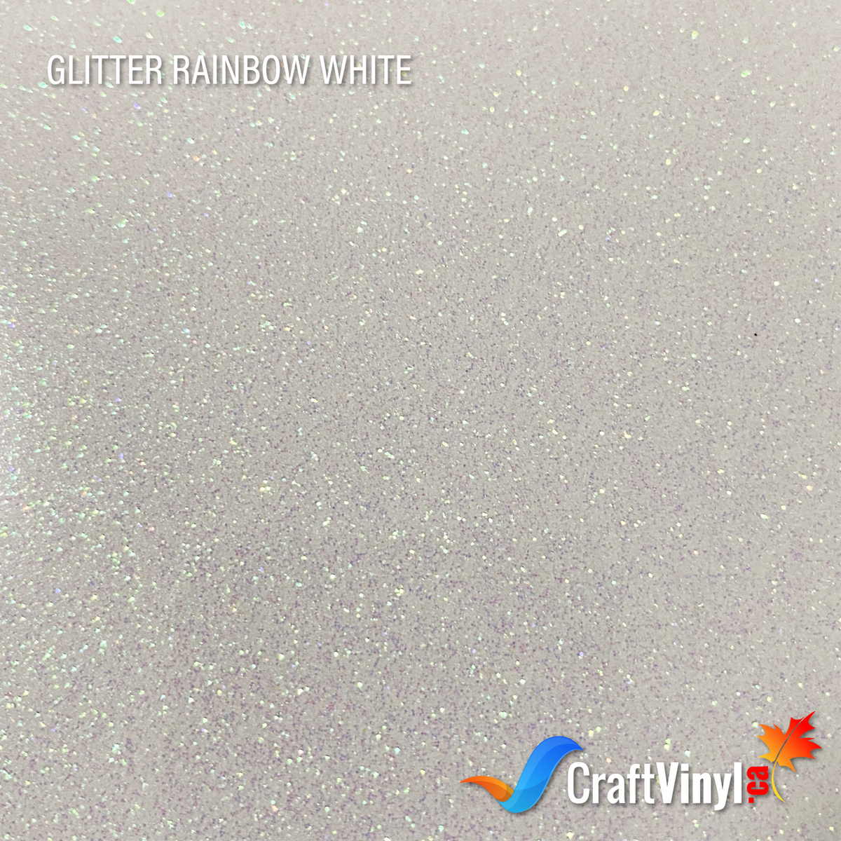 Craft Glitter HTV Rainbow White