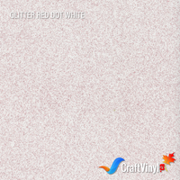 Craft Glitter HTV Red Dot White