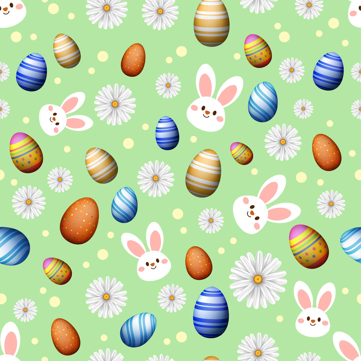 Easter Eggs Rabbit Adhesive Vinyl