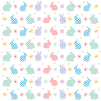 Easter Plaid Rabbits Adhesive Vinyl