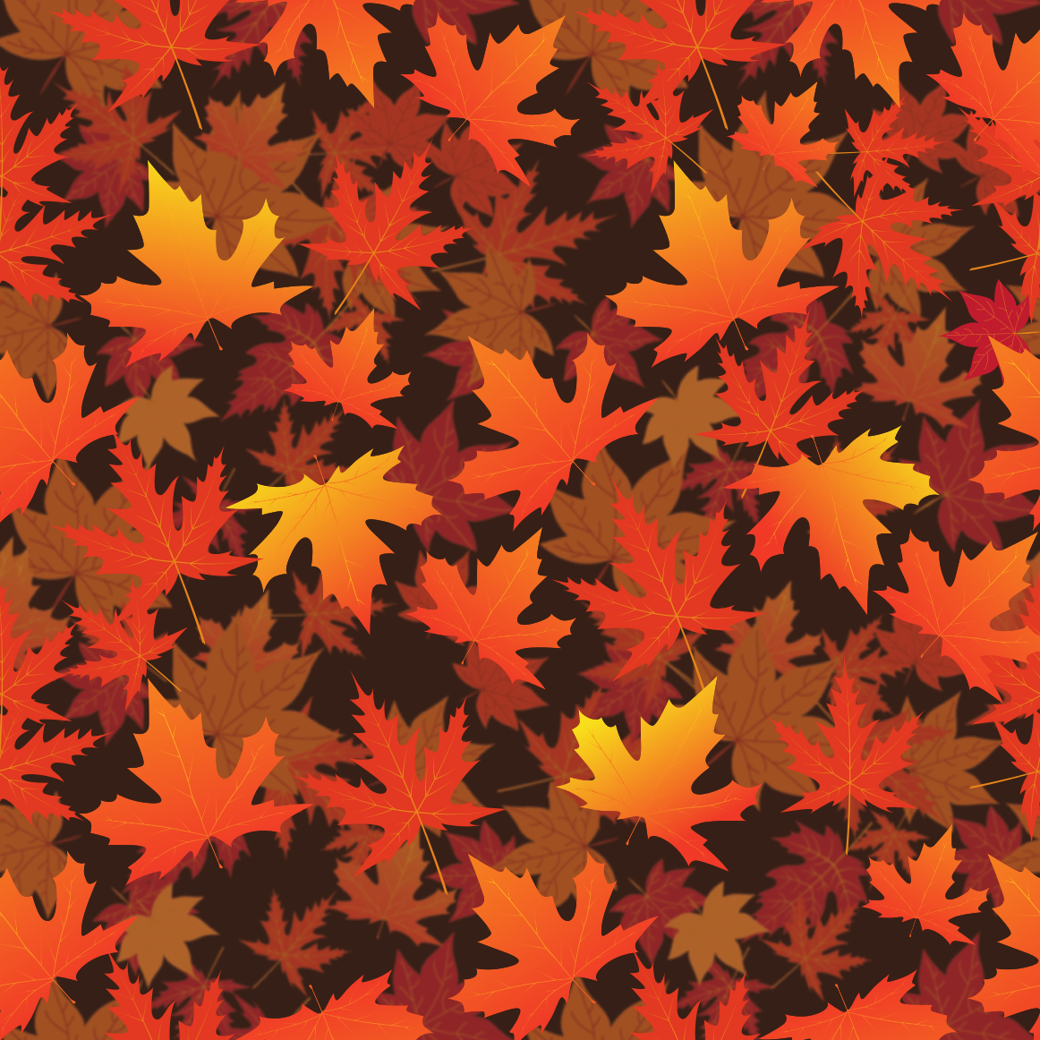 Colorful Fall Leaves Prints Adhesive Vinyl