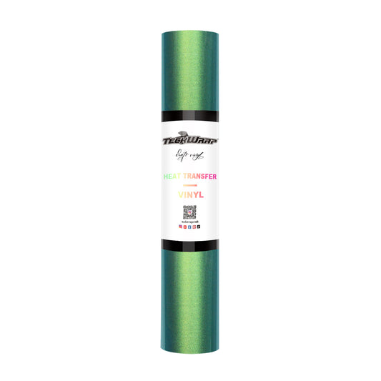Teckwrap Chameleon HTV - Gold Charm Green | Color-Shifting HTV for DIY Fashion