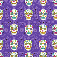 Sugar Skull - Spooky Halloween Prints Adhesive Vinyl