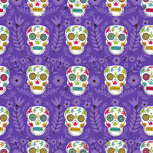 Sugar Skull - Spooky Halloween Prints Adhesive Vinyl