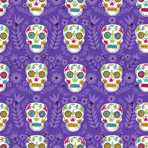 Craft HTV Sugar Skull - Spooky Halloween Pattern