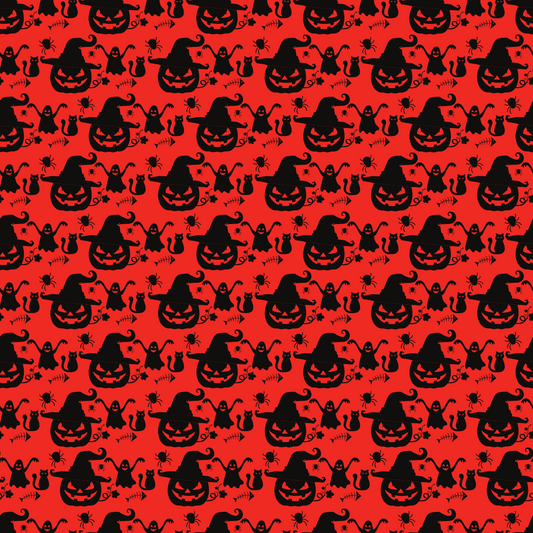 Craft HTV Jack - O' - Lantern, Ghost and Cat Spooky Halloween Pattern 1