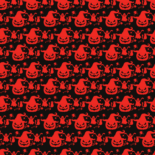 Craft HTV Jack - O' - Lantern, Ghost and Cat Spooky Halloween Pattern 2