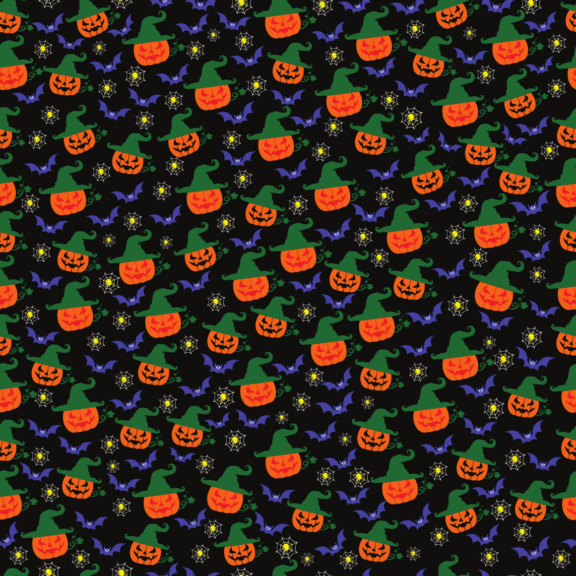 Jack - O' - Lantern Halloween Pattern 2 Adhesive Vinyl