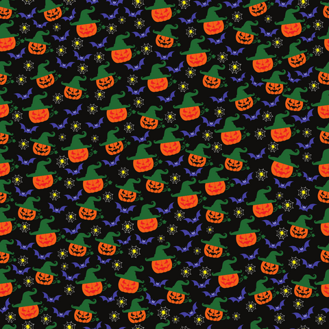 Jack - O' - Lantern Halloween Pattern 2 Adhesive Vinyl