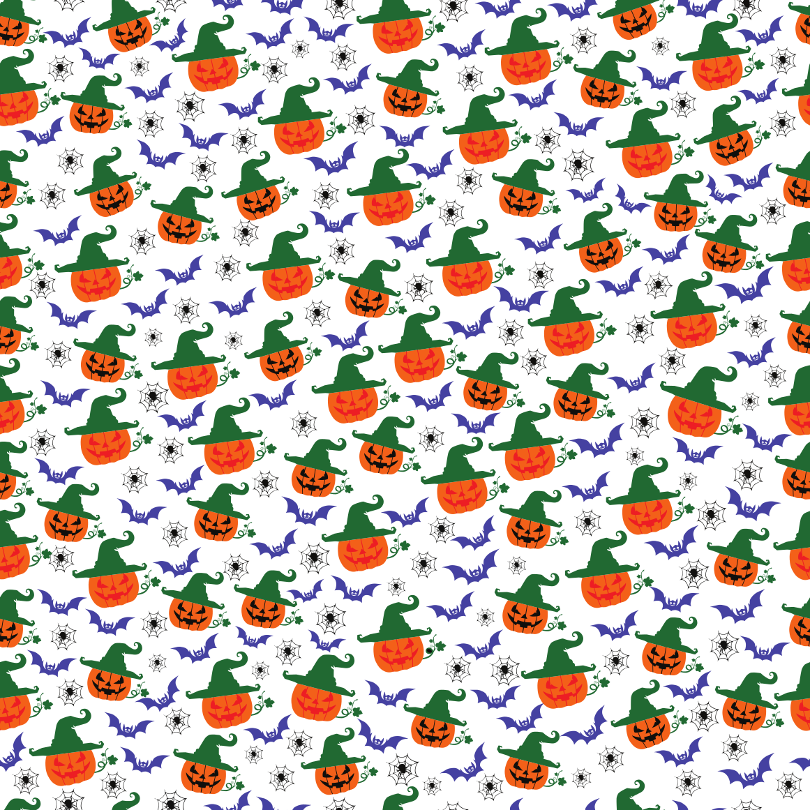 Jack - O' - Lantern Halloween Pattern 1 Adhesive Vinyl