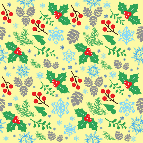 Holly Berries Christmas  Adhesive Vinyl Pattern 1