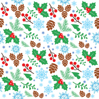 Holly Berries Christmas  Adhesive Vinyl Pattern 2