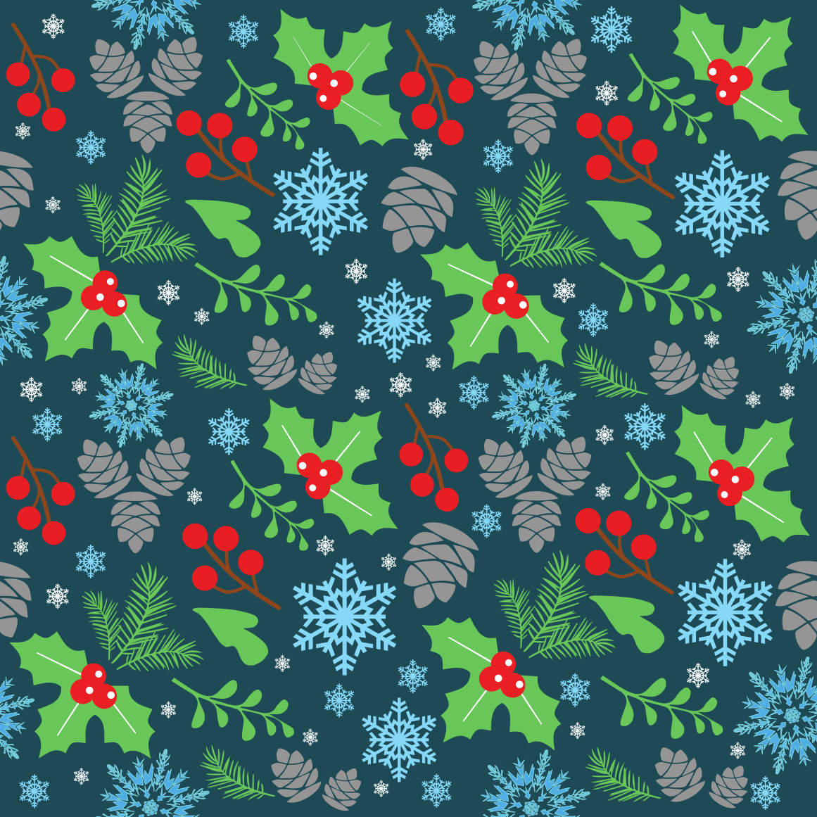 Holly Berries Christmas  Adhesive Vinyl Pattern 3