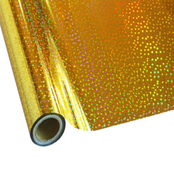 StarCraft Electra Foil - 12" x 25ft  Holographic Gold Stars