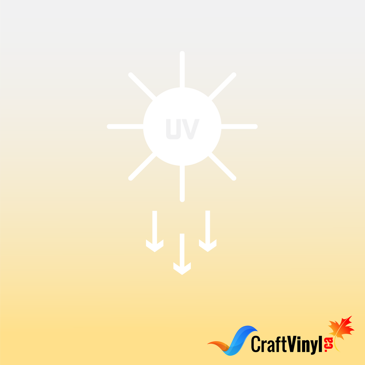 Craft HTV Light Sensitive - White to Pastel Yellow