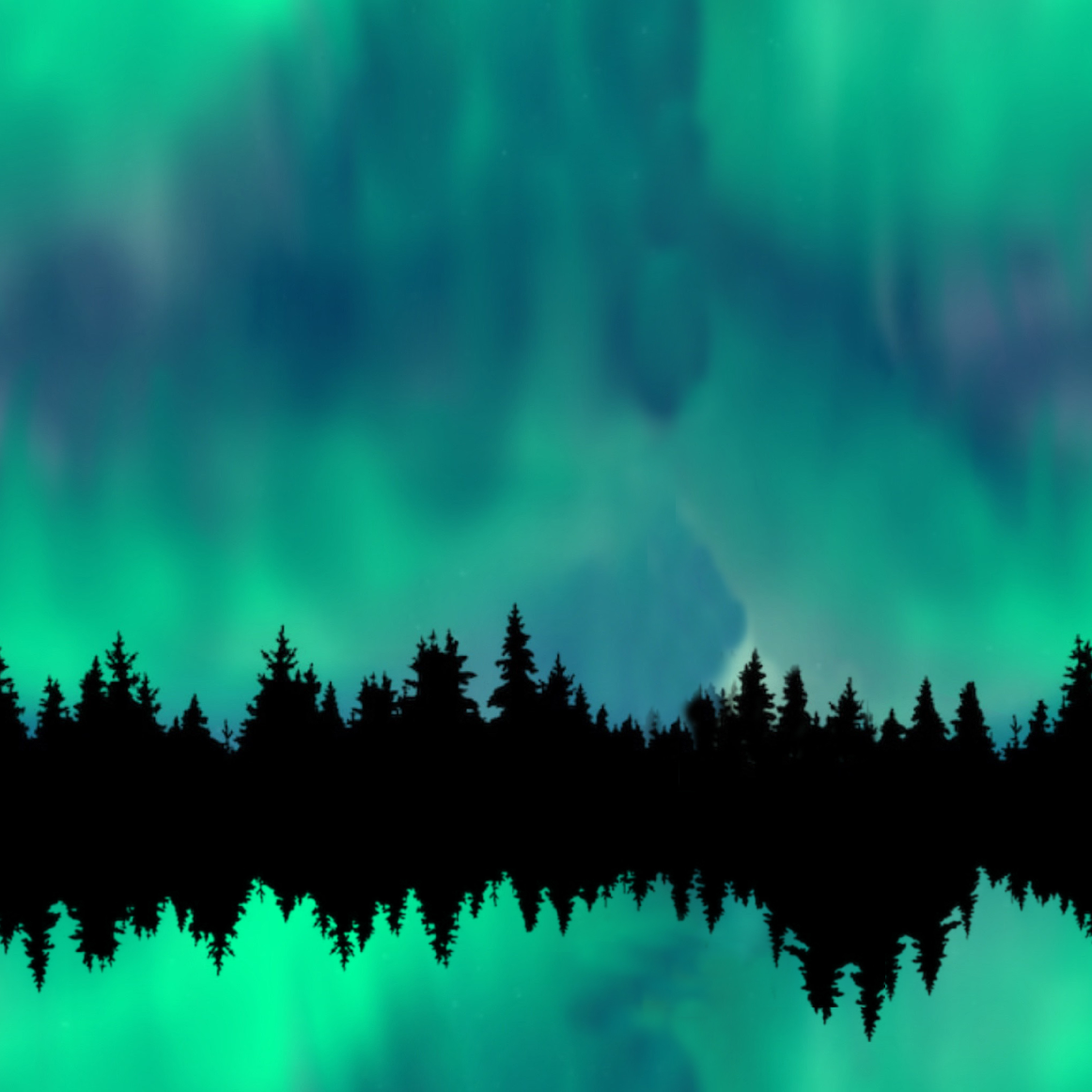 Majestic Northern Lights Adhesive Vinyl Pattern 1