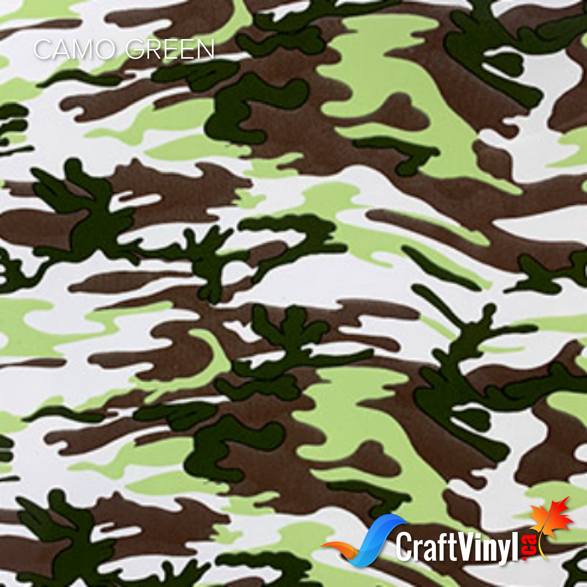 Craft HTV  Camo Green (Comes with Clear Protective Film or Liner)