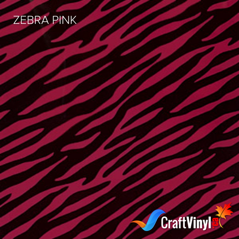 Craft HTV Pink Zebra (Comes with Clear Protective Film or Liner)