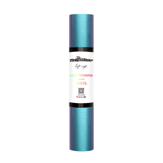 Teckwrap Chameleon HTV - Purple Charm Cyan-Blue | Color-Shifting HTV for DIY Fashion