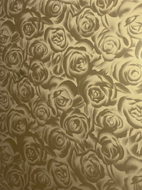 Craft HTV Rose Patterned Gold Heat Transfer Vinyl (Comes with Protective Film or Liner)