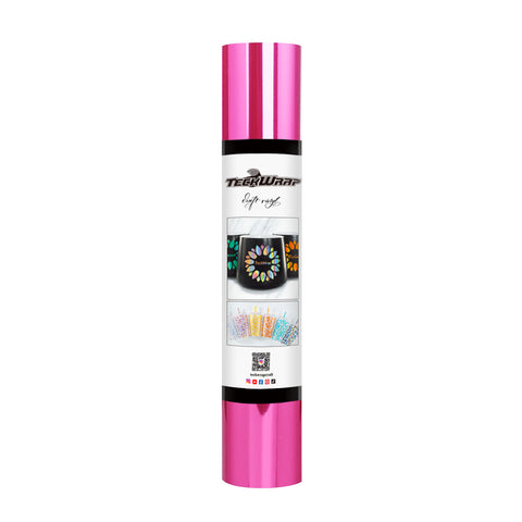 TeckWrap Mirror Chrome Adhesive Vinyl - Royal Pink | Elevate Your Crafts with Lustrous Brilliance