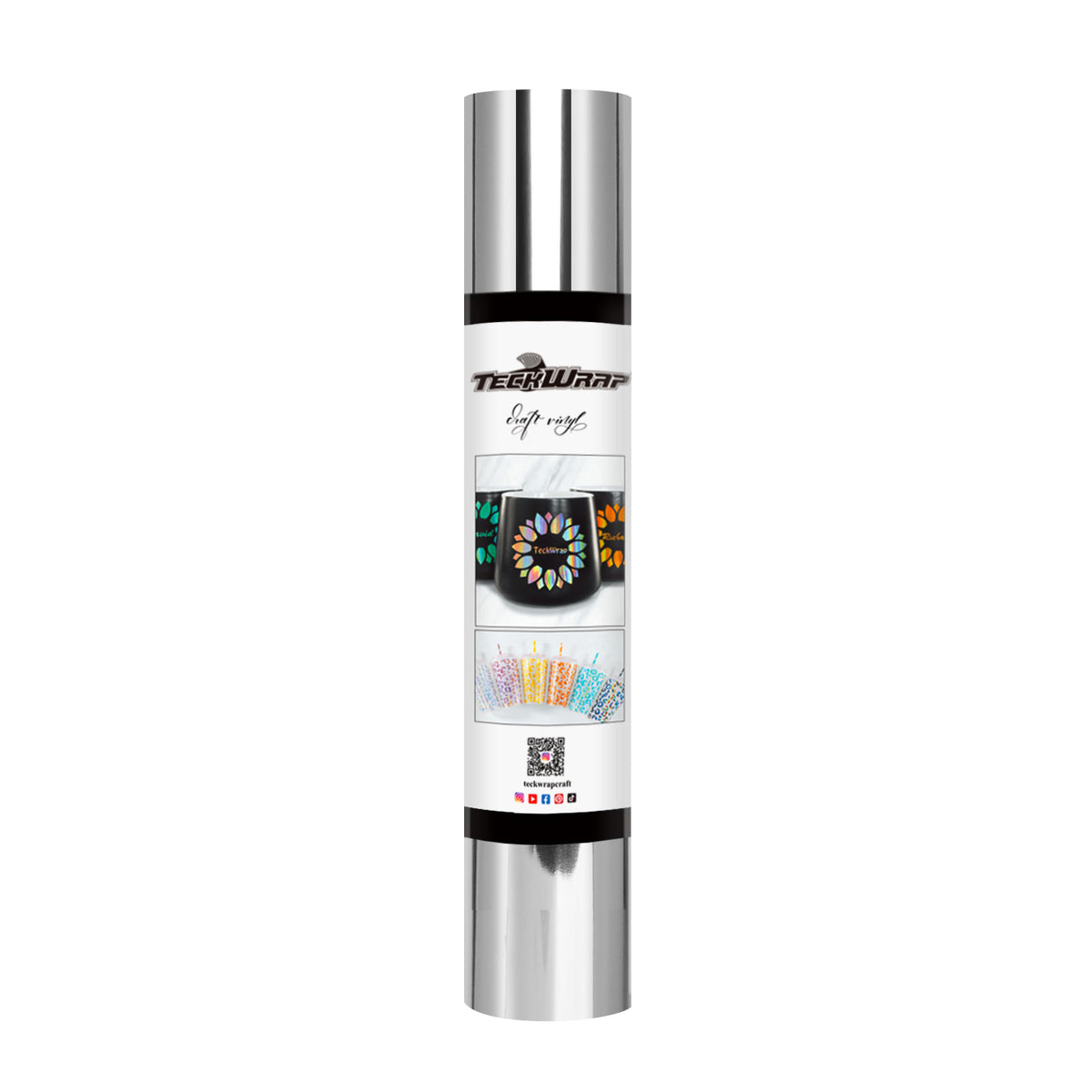 TeckWrap Mirror Chrome Adhesive Vinyl - Silver | Elevate Your Crafts with Lustrous Brilliance