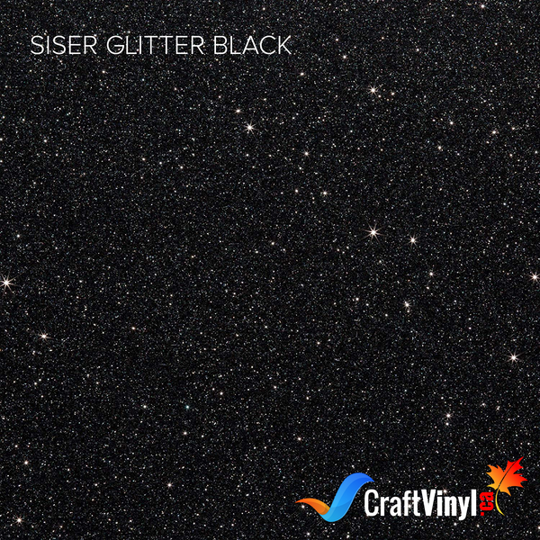 Siser Glitter Black Heat Transfer - Craft Vinyl