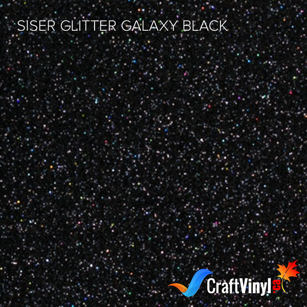 Black Galaxy Glitter HTV