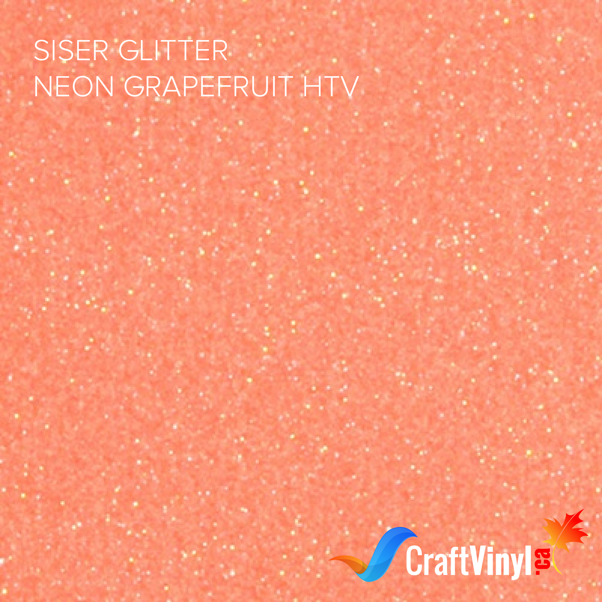 Siser Glitter Neon Grapefruit