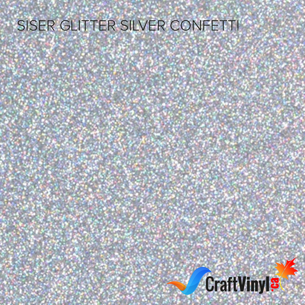 Siser Glitter HTV - 1 12x20 Silver Confetti Siser Glitter HTV, Siser