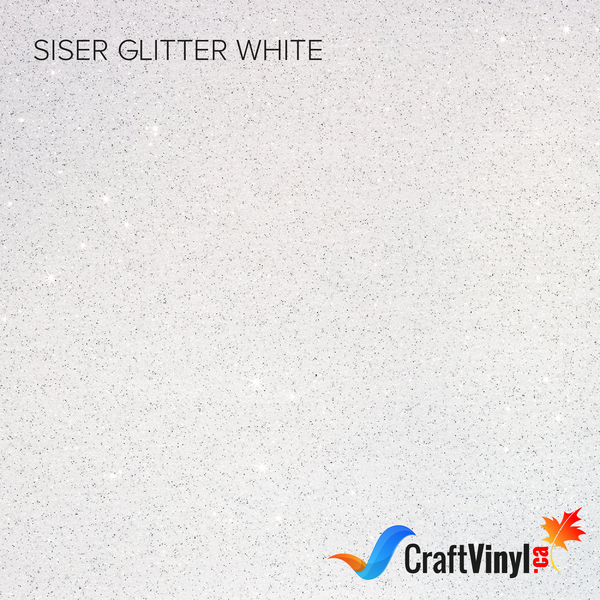 White Siser Glitter HTV