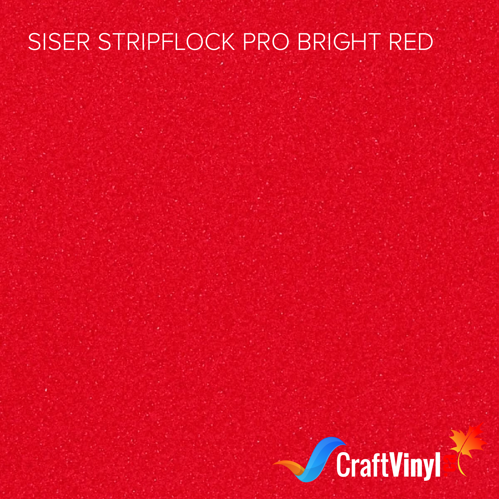 Siser StripFlock Heat Transfer Vinyl HTV - Bright Red