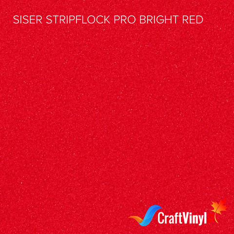 Siser Bright Red StripFlock Pro Heat Transfer Vinyl