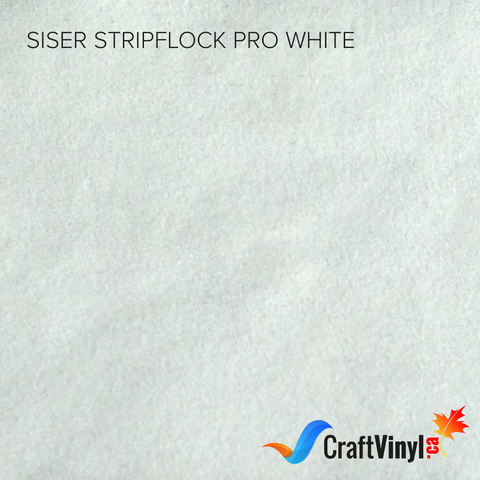 Siser White StripFlock Pro Heat Transfer Vinyl