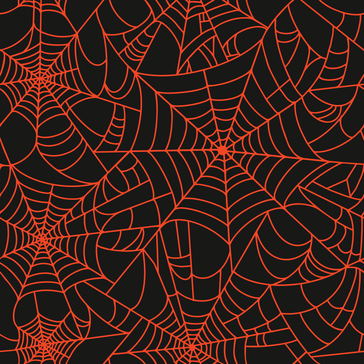 Halloween Spider Web (Black and Orange) Prints Adhesive Vinyl