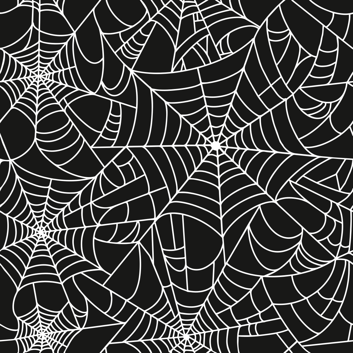 Halloween Spider Web (Black and White) Prints Adhesive Vinyl