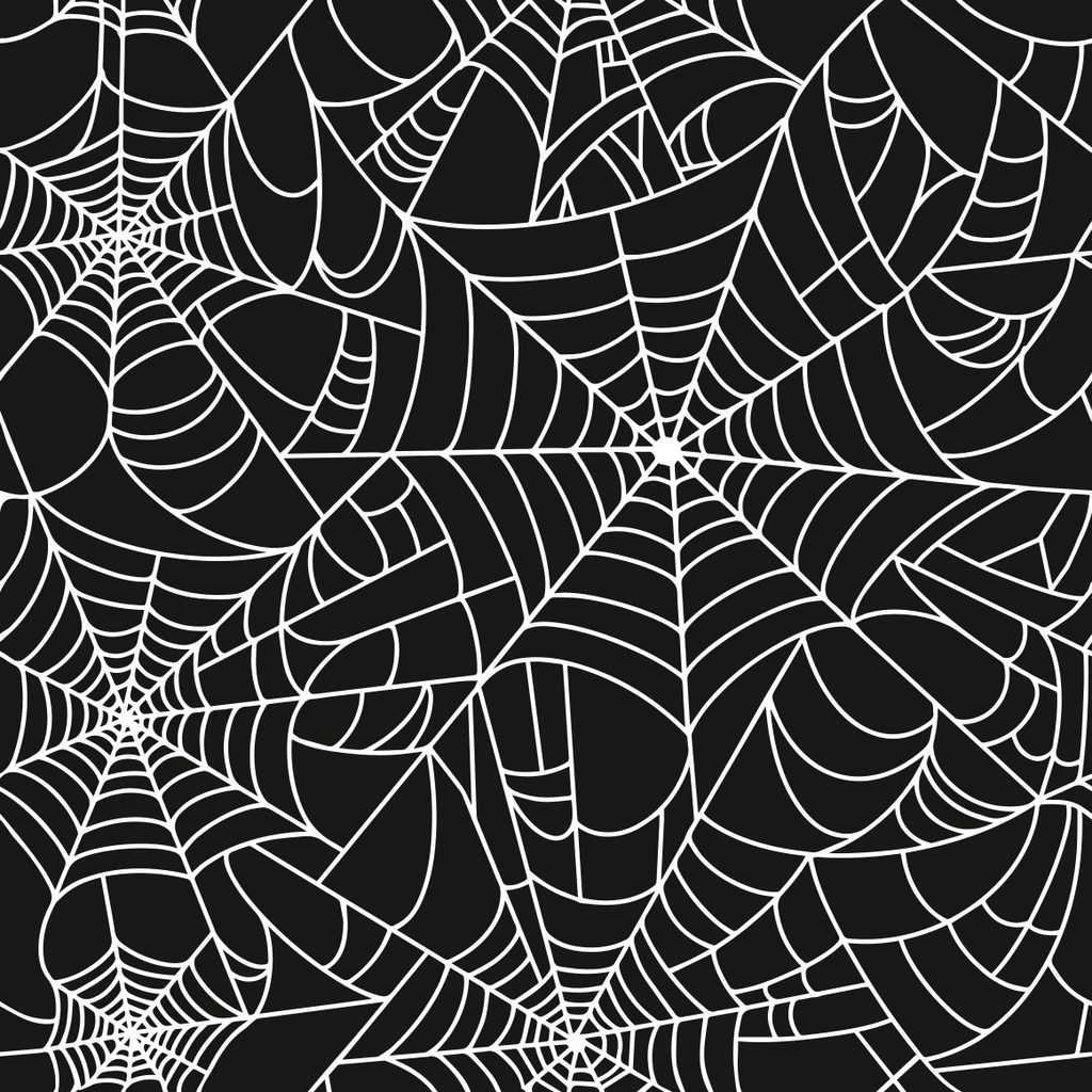 Craft HTV Halloween Spider Web (Black and White) Pattern
