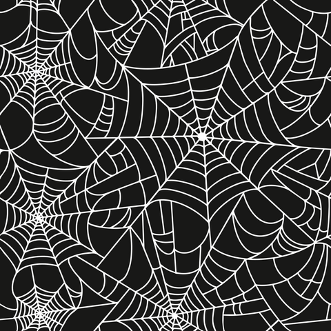 Craft HTV Halloween Spider Web (Black and White) Pattern