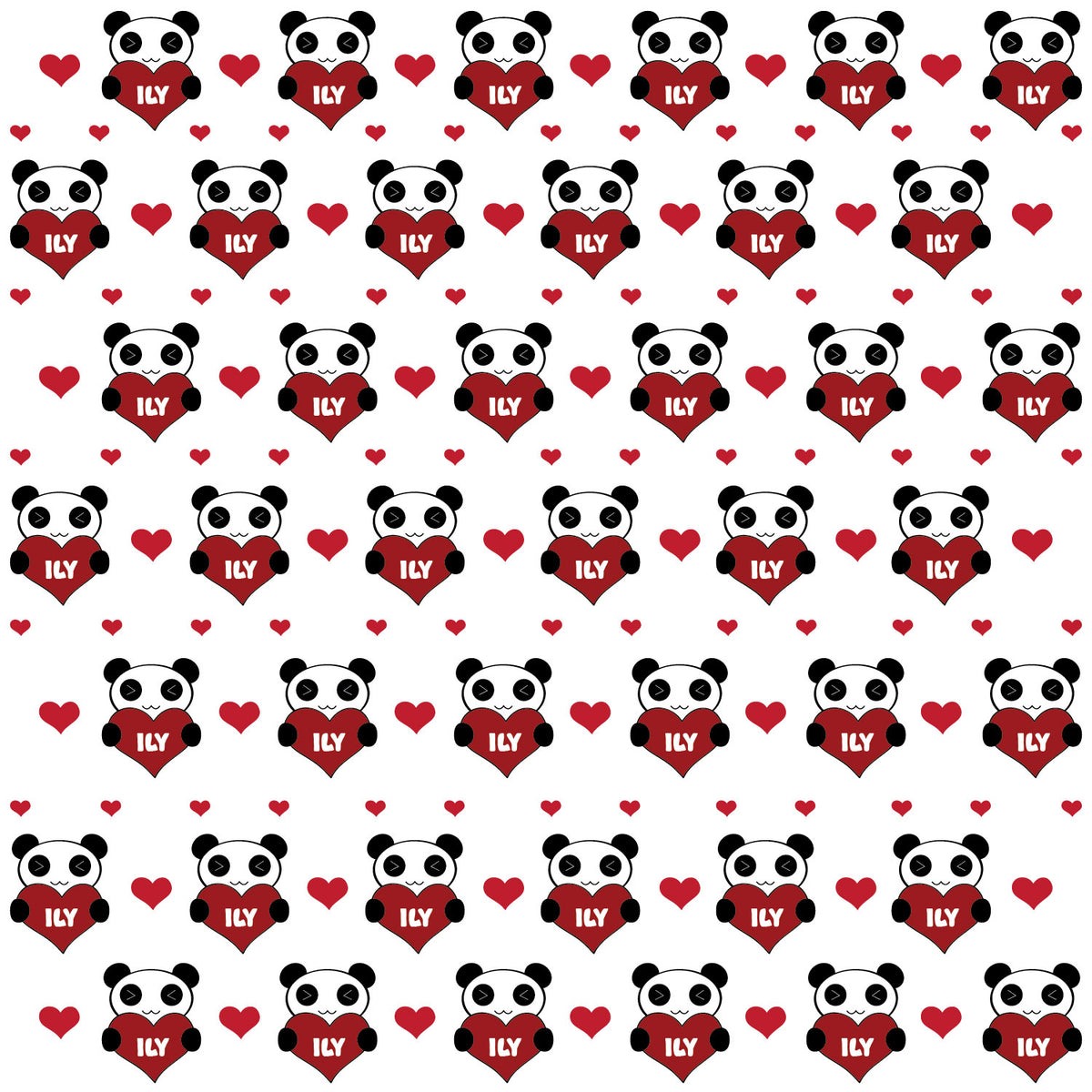 Panda Bear Valentine Adhesive Vinyl