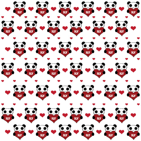 Panda Bear Valentine Adhesive Vinyl