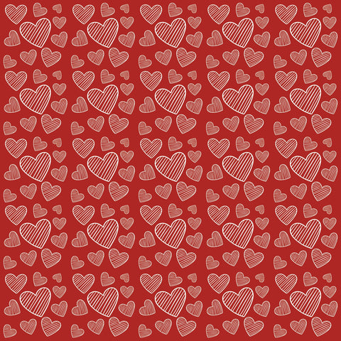 Craft HTV   Red Hearts Pattern