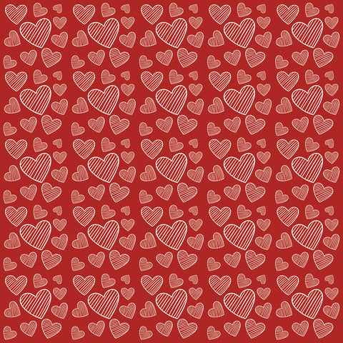 Red Hearts Adhesive Vinyl