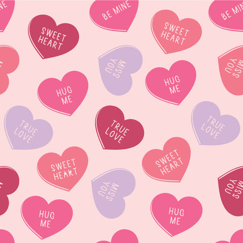 Valentines Heart Candies Adhesive Vinyl