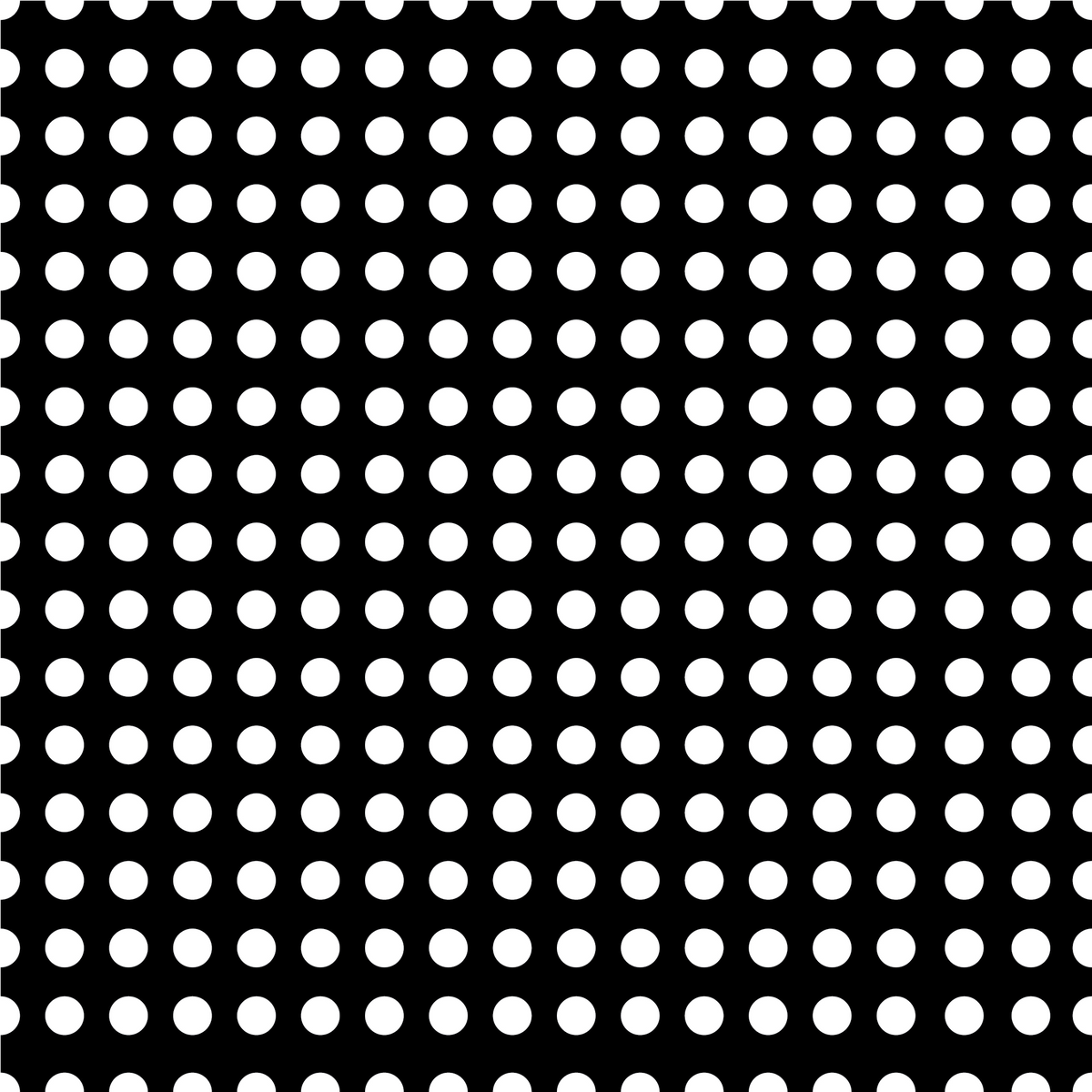 White Polka Dots Black Background Adhesive Vinyl