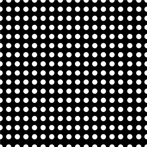 White Polka Dots Black Background Adhesive Vinyl